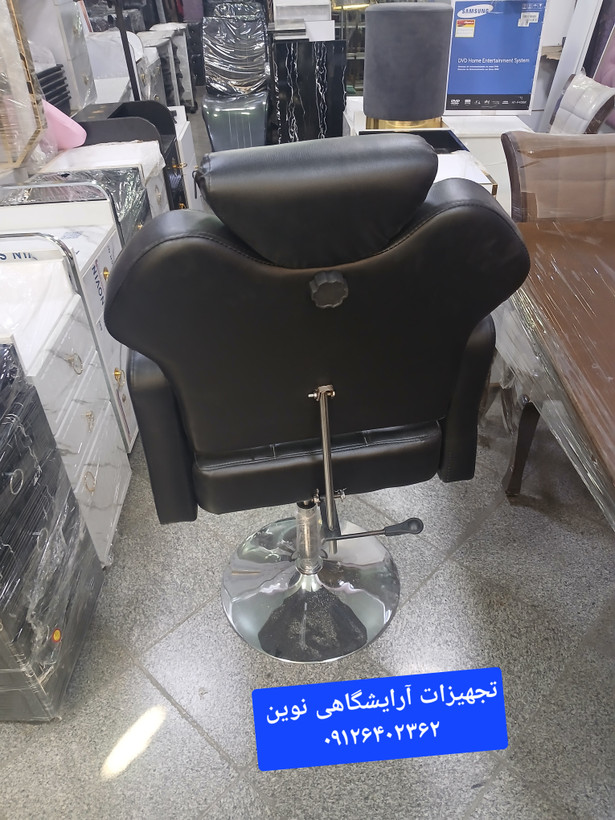 صندلی آرایشگاهی جک دستی مدل گلایل باجک ۲۱ شاسی آهن کشی شده