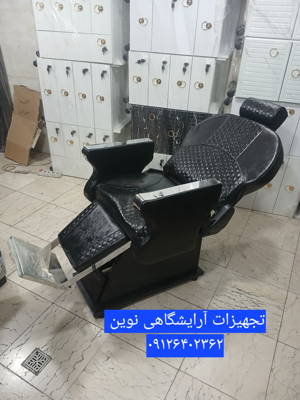 صندلی آرایشگاهی شیک ومحکم چرم خارجی آلگرو