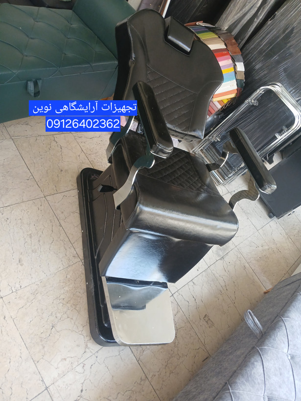 صندلی آرایشگاهی مدل 2000مارک کادوس فوم سرد چرم براق