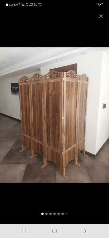 پاراوان پارتیشن جداکننده4لنگه عرض 45 چهارلنگه آرایشگاهی ساده و
