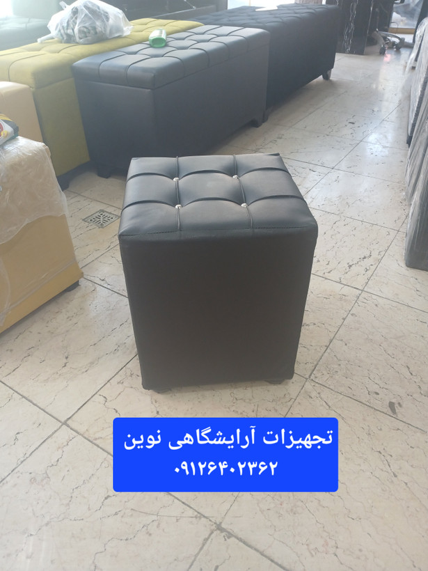 پاف تک نفره مربع در طرح و رنگ مختلف چرم وپارچه هزینه ارسال درب منزل توسط مشتری پرداخت میشود